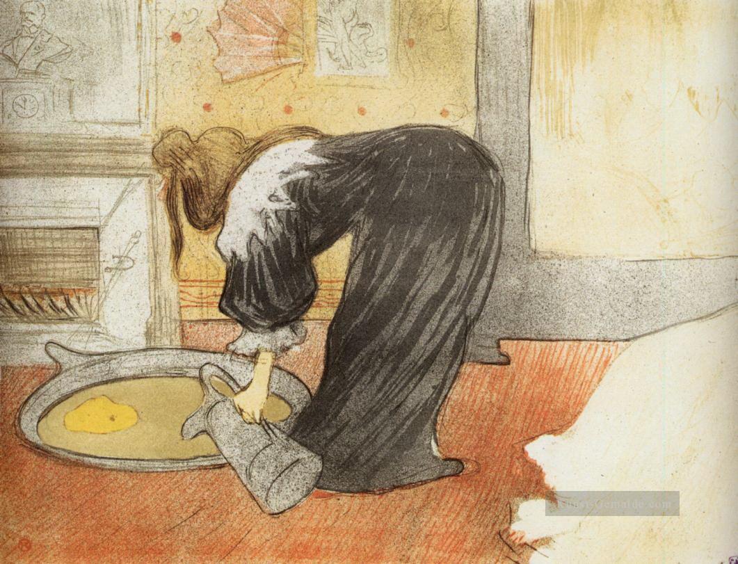 sie eine Frau mit einer Wanne 1896 Toulouse Lautrec Henri de Ölgemälde